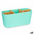 Zahnbürstenhalter Berilo B9045-GREEN grün Bambus Polypropylen 21 x 10 x 9 cm (6 Stück)