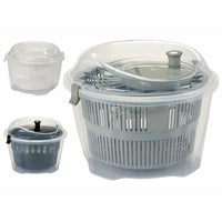 Salatschleuder Kinvara Weiß Schwarz Grau Durchsichtig 4.4 L 26 x 18 x 25 cm 25 x 17,3 x 25 cm (6 Stück)