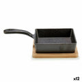 Pfanne für Finger-Food Kinvara Braun Grau Holz 23,7 x 6,3 x 14 cm 14 x 6,3 x 23,7 cm Pfanne (12 Stück)
