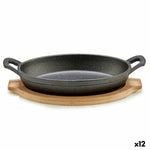 Tapas Servierpfanne Kinvara Braun Grau Holz 22,5 x 4,5 x 12,5 cm 12,5 x 5 x 22,2 cm (12 Stück)