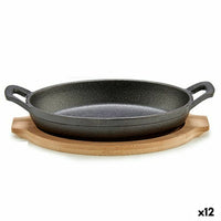Tapas Servierpfanne Kinvara Braun Grau Holz 22,5 x 4,5 x 12,5 cm 12,5 x 5 x 22,2 cm (12 Stück)