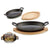 Tapas Servierpfanne Kinvara Braun Grau Holz 22,5 x 4,5 x 12,5 cm 12,5 x 5 x 22,2 cm (12 Stück)