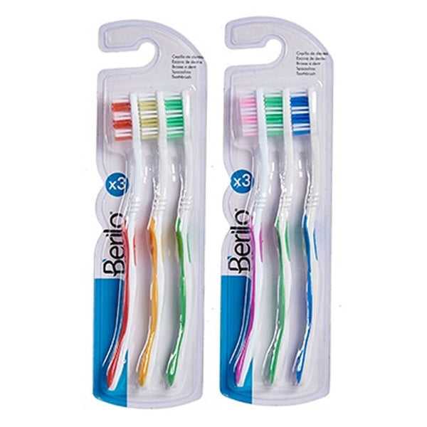 Zahnbürste Berilo 29100288 Gelb Blau Rot grün (12 Stück)