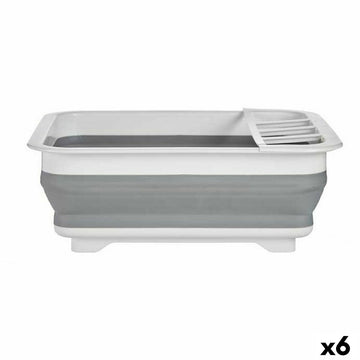 Faltbare Abtropfvorrichtung für die Küche Kinvara Weiß Grau Polypropylen TPR 37,9 x 29,3 x 12 cm 38 x 5,4 x 29 cm 29,3 x 5,4 x 3
