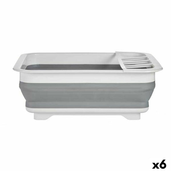 Faltbare Abtropfvorrichtung für die Küche Kinvara Weiß Grau Polypropylen TPR 37,9 x 29,3 x 12 cm 38 x 5,4 x 29 cm 29,3 x 5,4 x 3