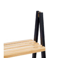 Badezimmerregal Berilo WR5504-3-430 Schwarz natürlich 40,3 x 81,5 x 30 cm