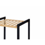Badezimmerregal Berilo WR5503-4-459 Schwarz natürlich 35 x 30 x 100 cm