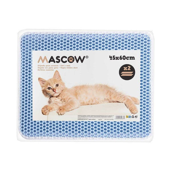 Katzenklo-Matte Mascow Blau 60 x 45 x 1,5 cm (12 Stück)