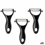Obst- und Gemüseschäler Kinvara Schwarz Edelstahl Polypropylen 9 x 20 x 3,5 cm 10,2 x 20 x 3,5 cm Satz (12 Stück)