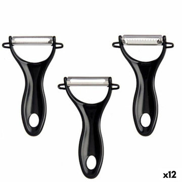 Obst- und Gemüseschäler Kinvara Schwarz Edelstahl Polypropylen 9 x 20 x 3,5 cm 10,2 x 20 x 3,5 cm Satz (12 Stück)