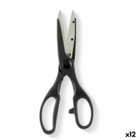 Kräuterschere Kinvara Schwarz Silberfarben Edelstahl 7,5 x 21 x 1 cm (12 Stück)