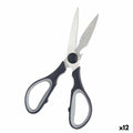 Schere Kinvara KT156088 Schwarz Silberfarben Edelstahl 8,5 x 21 x 1,5 cm (12 Stück)