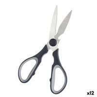 Schere Kinvara KT156088 Schwarz Silberfarben Edelstahl 8,5 x 21 x 1,5 cm (12 Stück)