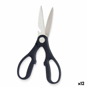 Kräuterschere Kinvara Schwarz Silberfarben Edelstahl 8,3 x 19,5 x 1,3 cm (12 Stück)