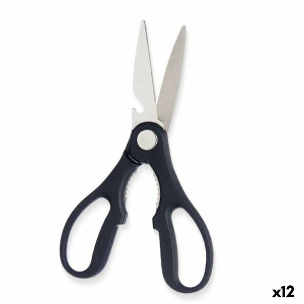 Kräuterschere Kinvara Schwarz Silberfarben Edelstahl 8,3 x 19,5 x 1,3 cm (12 Stück)