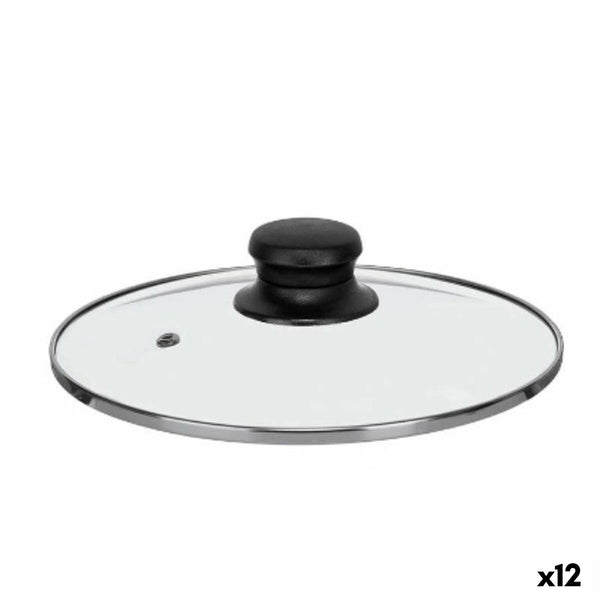Topfdeckel Kinvara Durchsichtig Silberfarben Silber Metall Glas Edelstahl Kristall Stahl 20 cm 20,5 x 5 x 20,5 cm 20,5 x 6 x 20,
