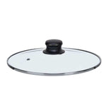 Topfdeckel Kinvara Durchsichtig Silberfarben Silber Metall Glas Edelstahl Kristall Stahl 22 cm 22,5 x 6 x 22,5 cm 22,5 x 5 x 22,