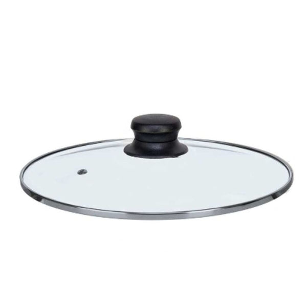 Topfdeckel Kinvara Durchsichtig Silberfarben Silber Metall Glas Edelstahl Kristall Stahl 22 cm 22,5 x 6 x 22,5 cm 22,5 x 5 x 22,