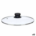 Topfdeckel Kinvara Durchsichtig Silberfarben Silber Metall Glas Edelstahl Kristall Stahl 24 cm 24,5 x 6,5 x 24,5 cm 24,5 x 5 x 2