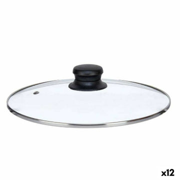 Topfdeckel Kinvara Durchsichtig Silberfarben Silber Metall Glas Edelstahl Kristall Stahl 24 cm 24,5 x 6,5 x 24,5 cm 24,5 x 5 x 2