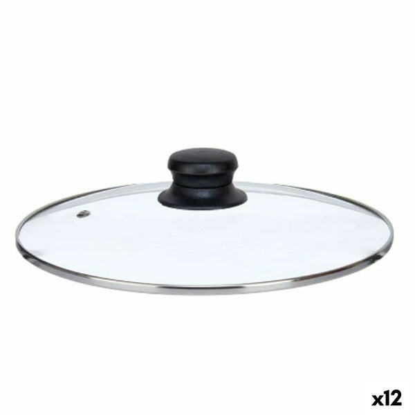 Topfdeckel Kinvara Durchsichtig Silberfarben Silber Metall Glas Edelstahl Kristall Stahl 24 cm 24,5 x 6,5 x 24,5 cm 24,5 x 5 x 2