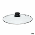 Topfdeckel Kinvara Durchsichtig Silberfarben Silber Metall Glas Edelstahl Kristall Stahl 26 cm 26,5 x 5 x 26,5 cm (12 Stück)