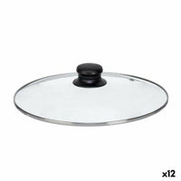 Topfdeckel Kinvara Durchsichtig Silberfarben Silber Metall Glas Edelstahl Kristall Stahl 26 cm 26,5 x 5 x 26,5 cm (12 Stück)