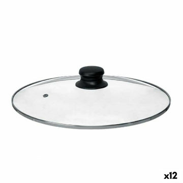 Topfdeckel Kinvara Durchsichtig Silberfarben Silber Metall Glas Edelstahl Kristall Stahl 28 cm 28,5 x 5,5 x 28,5 cm 28,5 x 6 x 2