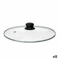 Topfdeckel Kinvara Durchsichtig Silberfarben Silber Metall Glas Edelstahl Kristall Stahl 30 cm 30,5 x 6 x 30,5 cm (12 Stück)