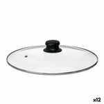 Topfdeckel Kinvara Durchsichtig Silberfarben Silber Metall Glas Edelstahl Kristall Stahl 30 cm 30,5 x 6 x 30,5 cm (12 Stück)
