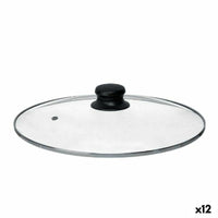 Topfdeckel Kinvara Durchsichtig Silberfarben Silber Metall Glas Edelstahl Kristall Stahl 30 cm 30,5 x 6 x 30,5 cm (12 Stück)
