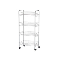 Gemüsewagen Kinvara Silberfarben Silber Metall Polypropylen Kunststoff 37 x 27 x 82,5 cm 26,5 x 82 x 8,5 cm (4 Stück)