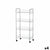 Gemüsewagen Kinvara Silberfarben Silber Metall Polypropylen Kunststoff 37 x 27 x 82,5 cm 26,5 x 82 x 8,5 cm (4 Stück)