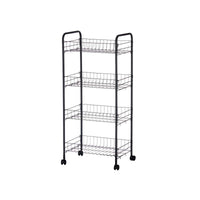 Gemüsewagen Kinvara Schwarz Metall Polypropylen Kunststoff 40,5 x 27 x 82,5 cm 26,5 x 82 x 8,5 cm (4 Stück)
