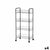 Gemüsewagen Kinvara Schwarz Metall Polypropylen Kunststoff 40,5 x 27 x 82,5 cm 26,5 x 82 x 8,5 cm (4 Stück)