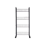 Gemüsewagen Kinvara Schwarz Metall Polypropylen Kunststoff 40,5 x 27 x 82,5 cm 26,5 x 82 x 8,5 cm (4 Stück)