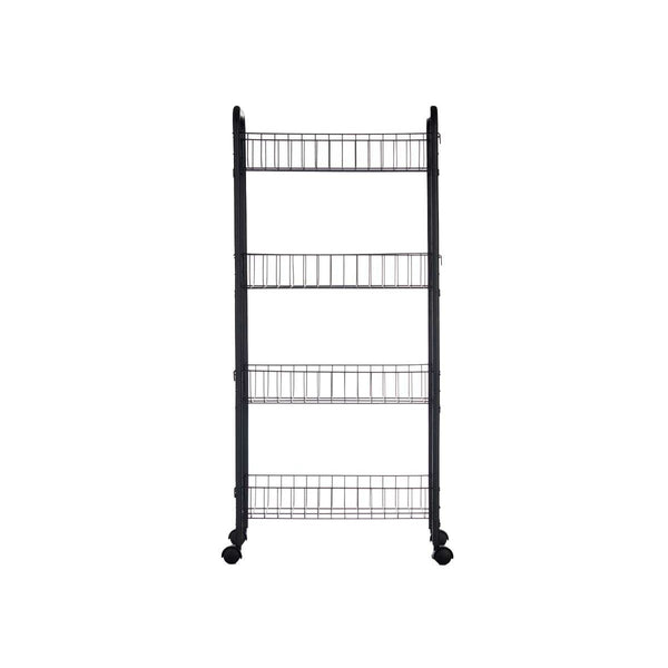Gemüsewagen Kinvara Schwarz Metall Polypropylen Kunststoff 40,5 x 27 x 82,5 cm 26,5 x 82 x 8,5 cm (4 Stück)