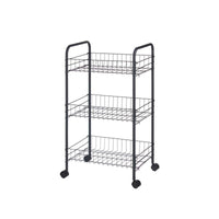 Gemüsewagen Kinvara Schwarz Metall Polypropylen Kunststoff 37 x 27 x 63 cm 26,5 x 56 x 8,5 cm (4 Stück)