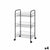Gemüsewagen Kinvara Schwarz Metall Polypropylen Kunststoff 37 x 27 x 63 cm 26,5 x 56 x 8,5 cm (4 Stück)