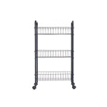 Gemüsewagen Kinvara Schwarz Metall Polypropylen Kunststoff 37 x 27 x 63 cm 26,5 x 56 x 8,5 cm (4 Stück)
