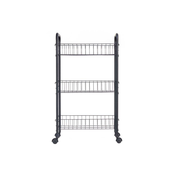 Gemüsewagen Kinvara Schwarz Metall Polypropylen Kunststoff 37 x 27 x 63 cm 26,5 x 56 x 8,5 cm (4 Stück)