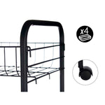 Gemüsewagen Kinvara Schwarz Metall Polypropylen Kunststoff 37 x 27 x 63 cm 26,5 x 56 x 8,5 cm (4 Stück)