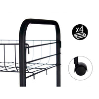 Gemüsewagen Kinvara Schwarz Metall Polypropylen Kunststoff 37 x 27 x 63 cm 26,5 x 56 x 8,5 cm (4 Stück)