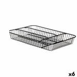 Besteckkasten Kinvara Schwarz Metall 26 x 4,7 x 35,5 cm 26 x 5,5 x 35,5 cm (6 Stück)