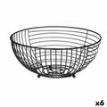 Obstschale Kinvara Schwarz Metall 28 x 12 x 28 cm (6 Stück)