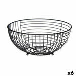 Obstschale Kinvara Schwarz Metall 28 x 12 x 28 cm (6 Stück)
