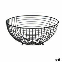 Obstschale Kinvara Schwarz Metall 28 x 12 x 28 cm (6 Stück)