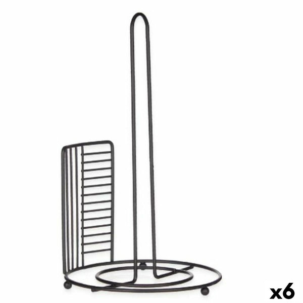 Küchenpapierrollenhalterung Kinvara Schwarz Metall 18,5 x 31,5 x 18,5 cm 18,5 x 32,4 x 18,5 cm (6 Stück)