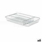 Besteckkasten Kinvara Silberfarben Silber Metall 26 x 4,5 x 35,5 cm 26 x 5,5 x 35,5 cm (6 Stück)