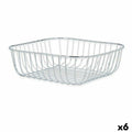 Obstschale Kinvara Silberfarben Silber Metall 30 x 9 x 30 cm (6 Stück)